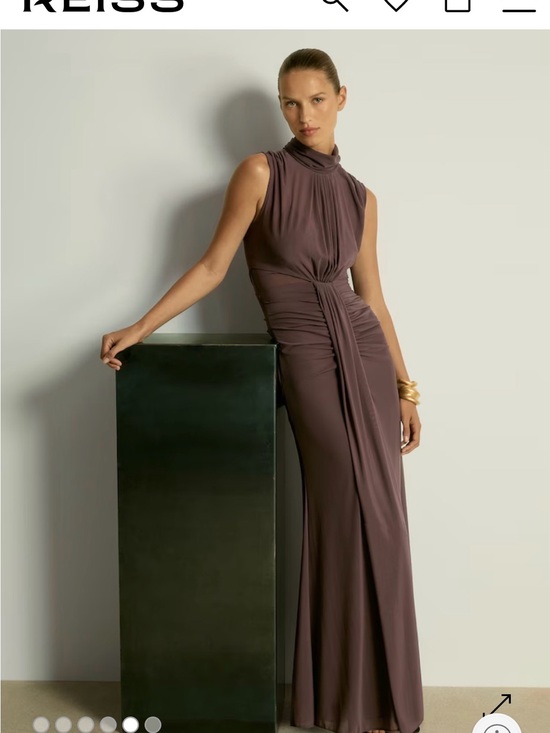 Reiss Dresses & Skirts - Reiss Mauve Sleeveless Draped Maxi Dress